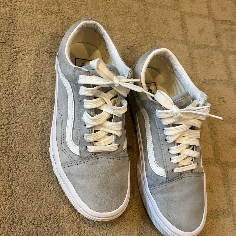 Gray and White Sneakers